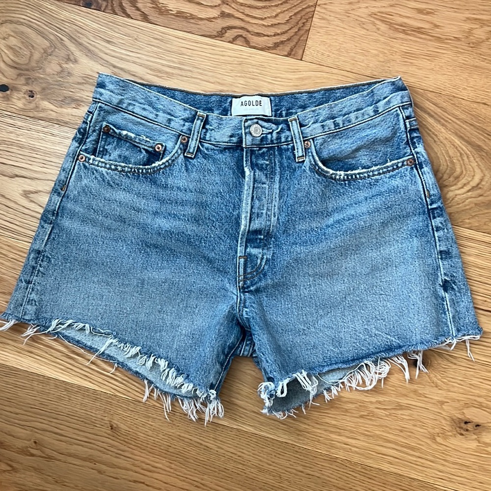Agolde Blue Jean Shorts